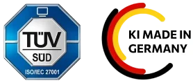 TÜV-zertifiziertes Informationssicherheits-Managementsystem, KI made in Germany